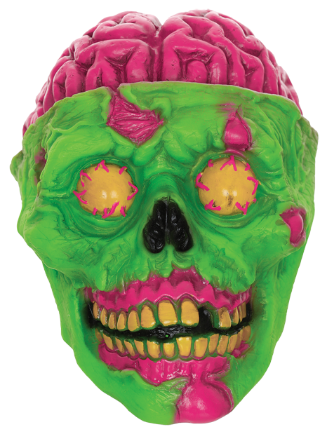 Neon Zombie Skull - Neon Zombie Png (475x650), Png Download