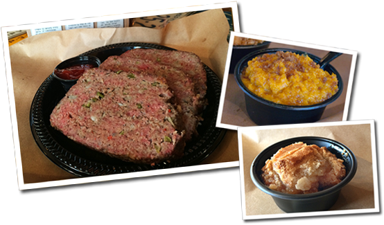 Blog Smokedmeatloaf Sweetsmashedpotatoes Caramelapplecobbler - Food (571x338), Png Download