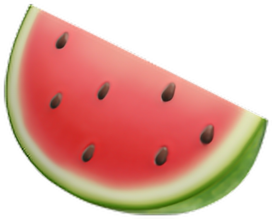 Emoji Watermelon Pasteque Rouge Vert Fruit Apple Iphone (1024x1024), Png Download