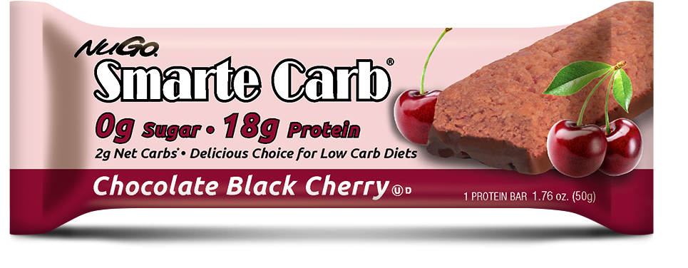 Chocolate Black Cherry Smarte Carb - Nugo Nutrition - Smarte Carb Bar Sugar Free Peanut (1000x419), Png Download