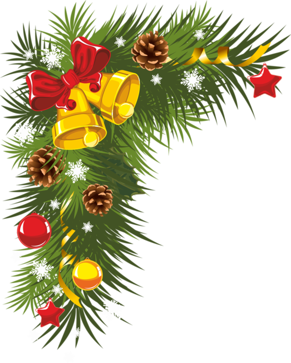 Bordures,tubes Coins,corners Christmas Boarders, Christmas - Christmas Corner Border Png (600x748), Png Download