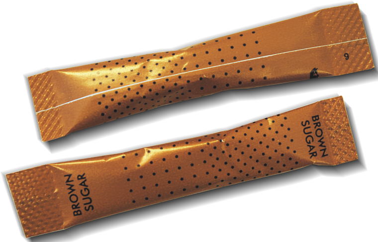 Brown Metallic Sugar Sticks - Single Source Brown Sugar Sticks (760x486), Png Download