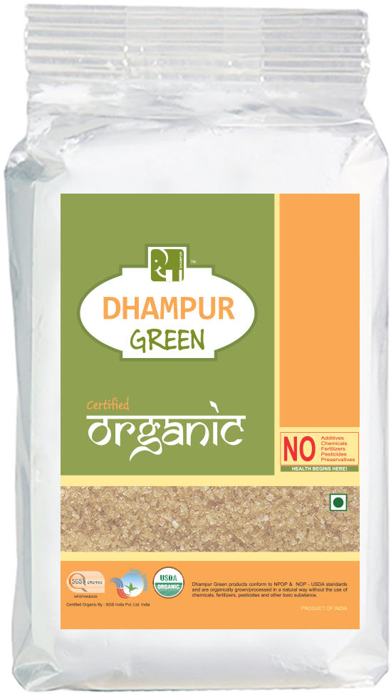 Dhampur Green Organic Brown Sugar 500 Gm (1000x1000), Png Download