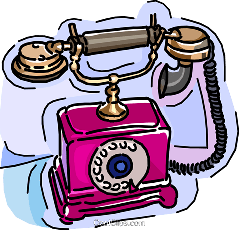 Telephone, Rotary Phone Royalty Free Vector Clip Art - Telephone Clip Art (480x462), Png Download