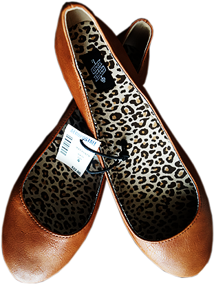 Brown Ballet Flats - Ballet Flat (600x733), Png Download
