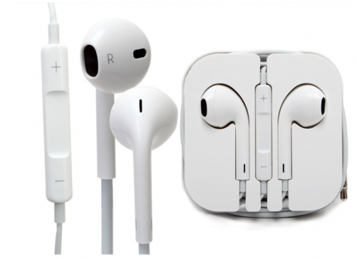 Apple Ear Pods Earphones W/ Remote And Mic (500x500), Png Download