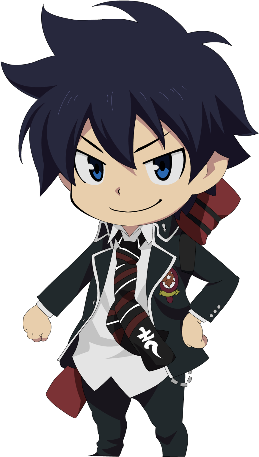 Rin Okumura Chibi - Blue Exorcist Chibi (1024x1638), Png Download