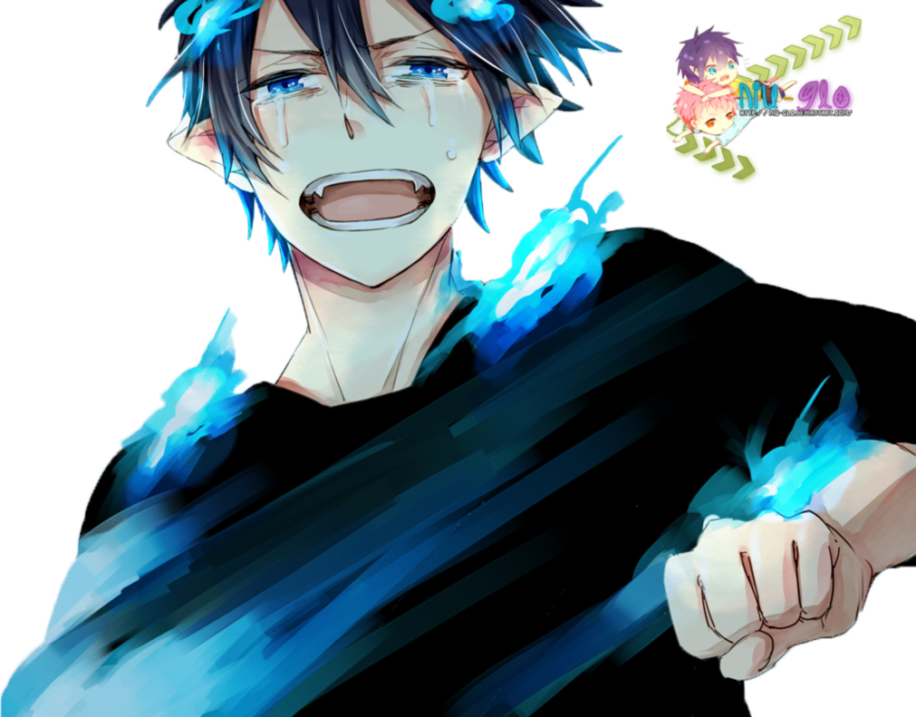 Blue Exorcist Rin Crying (1011x791), Png Download