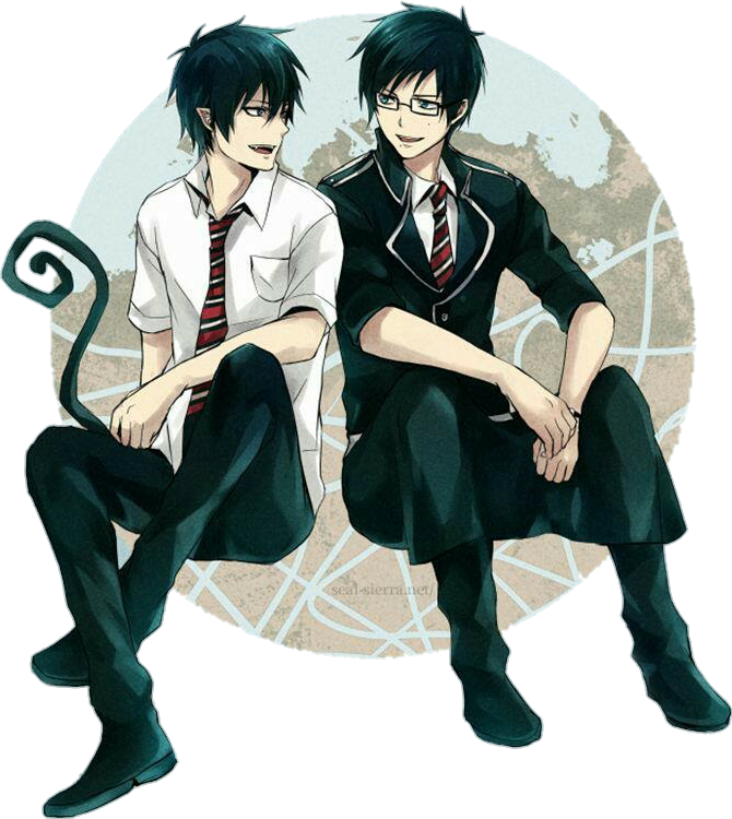 Ao No Exorcist Yukio E Rin (670x750), Png Download