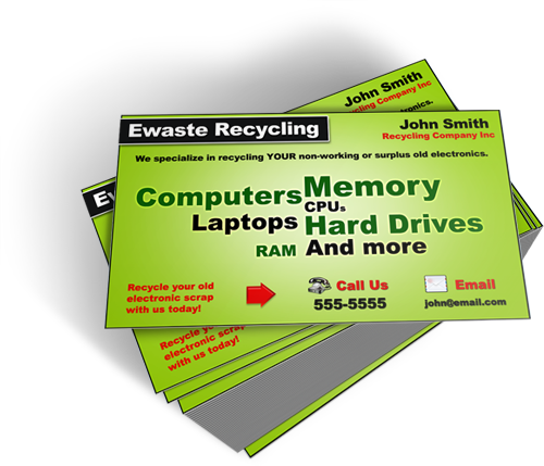 Ewaste Business Card Package - E Scrap Visiting Card (500x429), Png Download