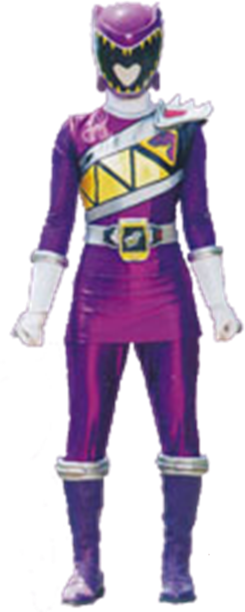 Purple Dino Charge Ranger & Kyoryu Violet - Kyoryu Violet 2 (517x1271), Png Download