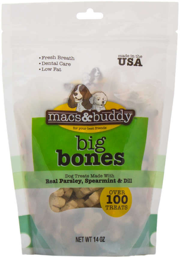 14oz Macs & Buddy Big Bones-fresh Breath - Macs & Buddy Fresh Breath Mini Bones, 14-ounce (760x1024), Png Download