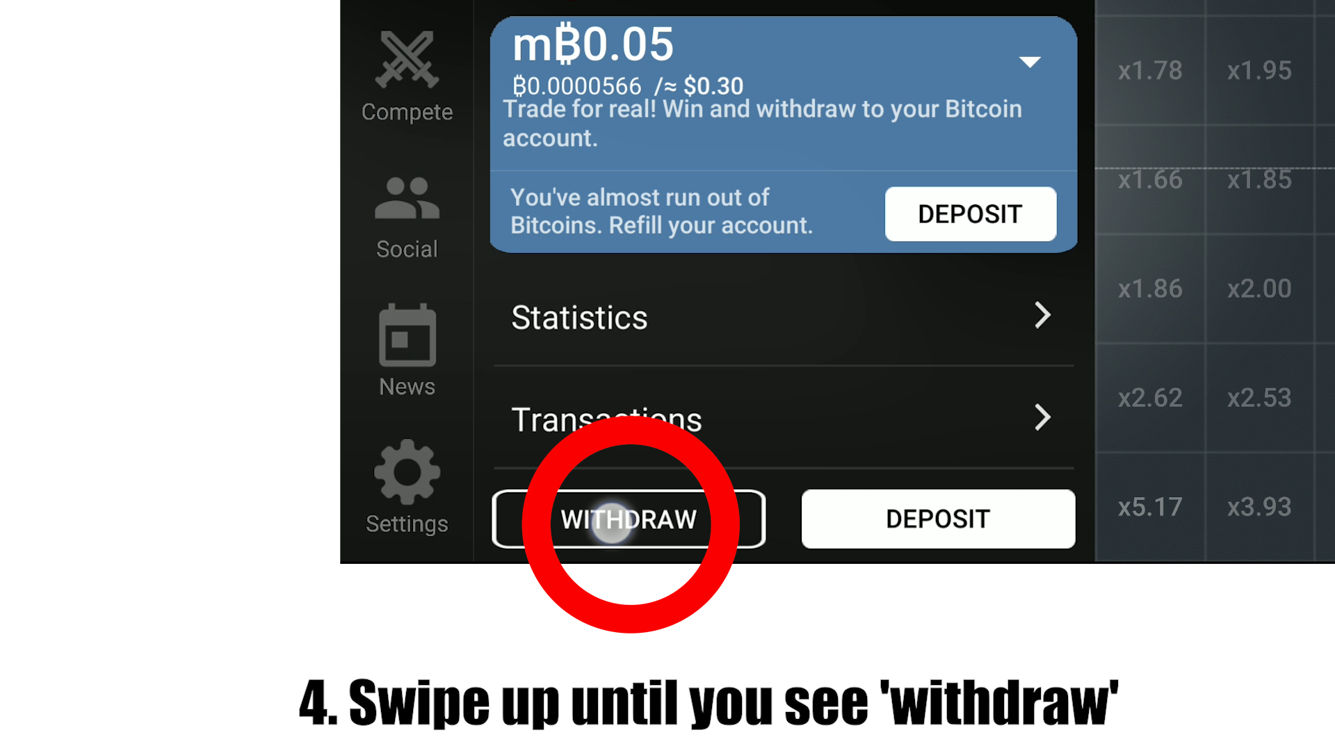 Swipe Up & Select “withdraw” - Fundraising Thermometer Template (1920x1080), Png Download