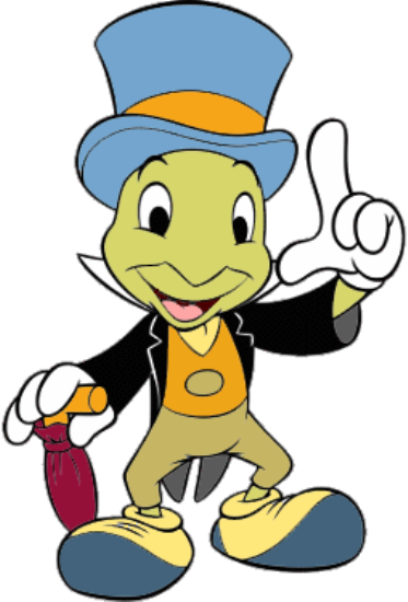Jiminy Have An Idea - Jiminy Cricket (373x550), Png Download