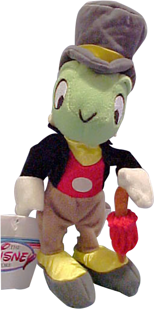 Jiminy Cricket Disney Plush Doll - Jiminy Cricket (327x650), Png Download