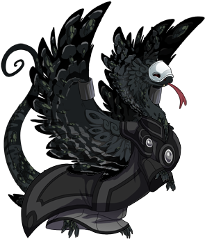 35426206 350 - Black Armor Flight Rising (350x350), Png Download