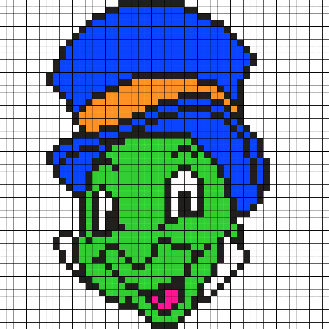 Jiminy Cricket Pinocchio Perler Bead Pattern - Pixel Art Jiminy Cricket (1050x1050), Png Download