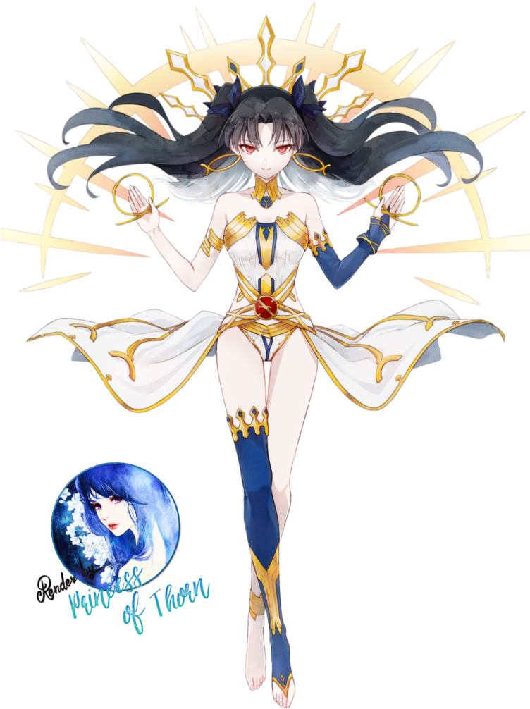 Ishtar Render By Princess Of Thorn Character Poses, - Ishtar Fgo Render (751x1063), Png Download