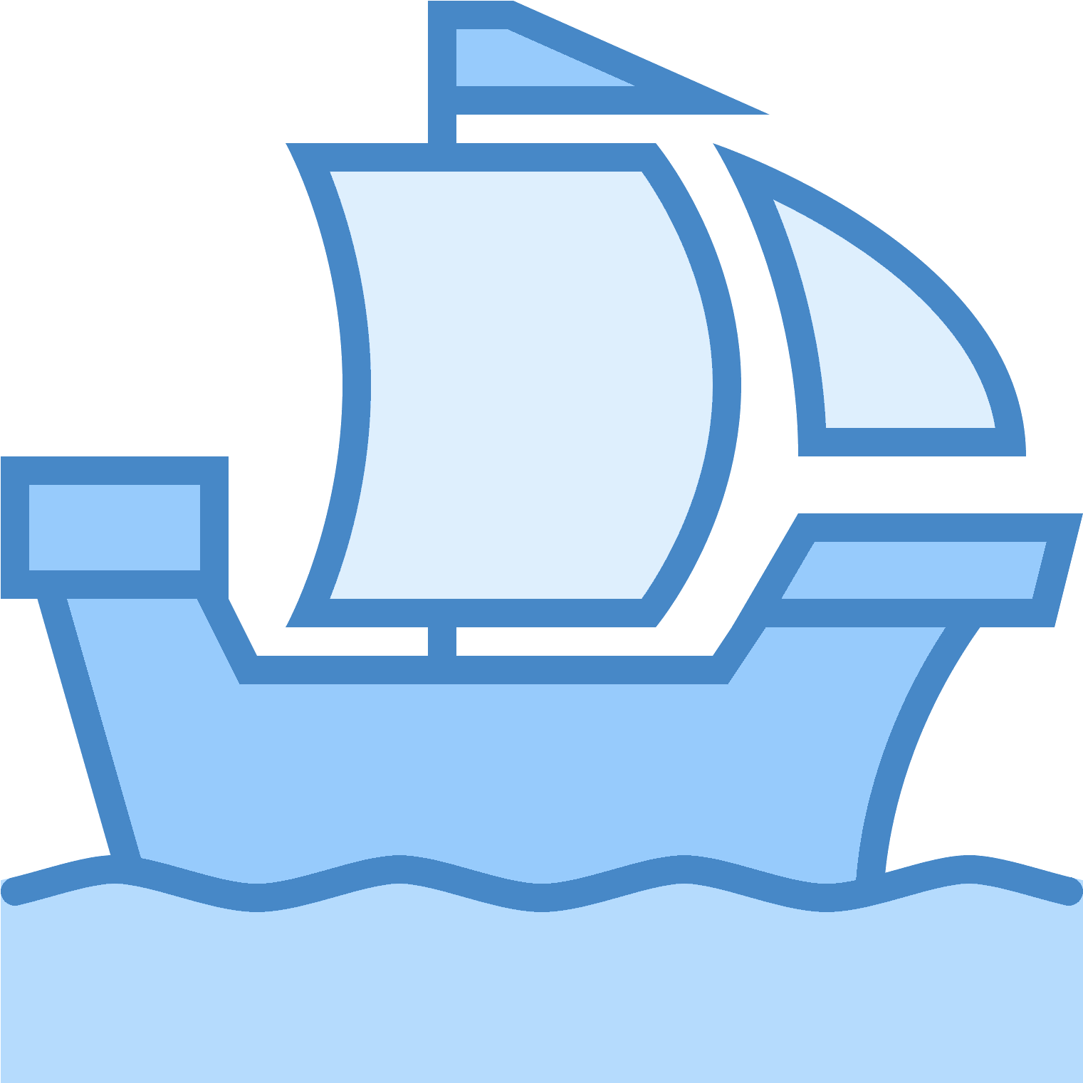 It's An Image Of An Old Wooden Ship With Two Sails - Ship (1600x1600), Png Download