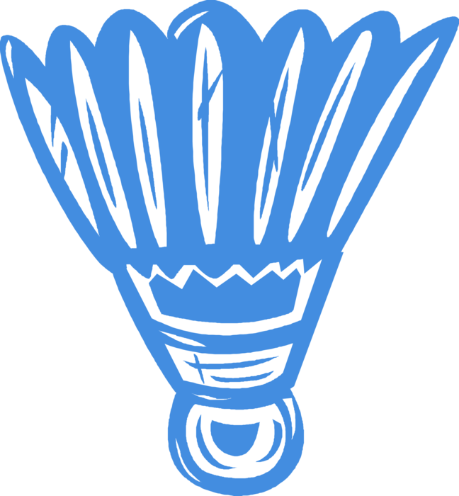 Vector Illustration Of Sport Of Badminton Shuttlecock - Shuttlecock (648x700), Png Download