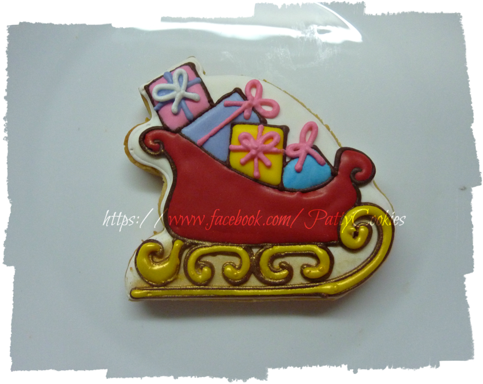 Santa's Sleigh - Cartoon (1000x750), Png Download