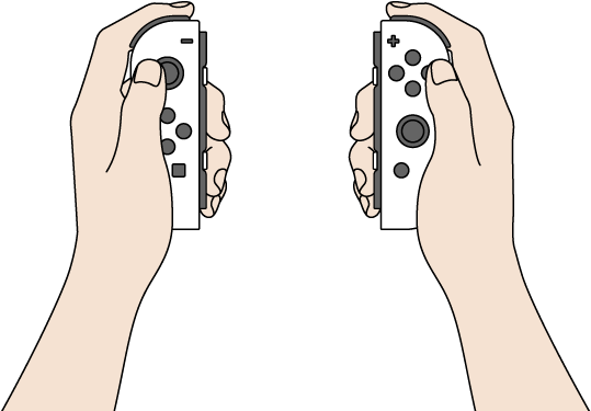As A Dual-controller Grip - Hold Joycon (833x391), Png Download