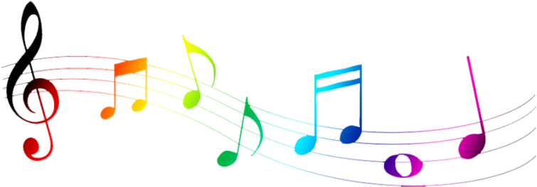Pin Colorful Music Note Clipart - Music Symbols Images Png (800x277), Png Download