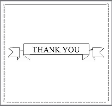 Home/craft & Diy/stamps/thank You Banner Stamp - I Do (460x438), Png Download