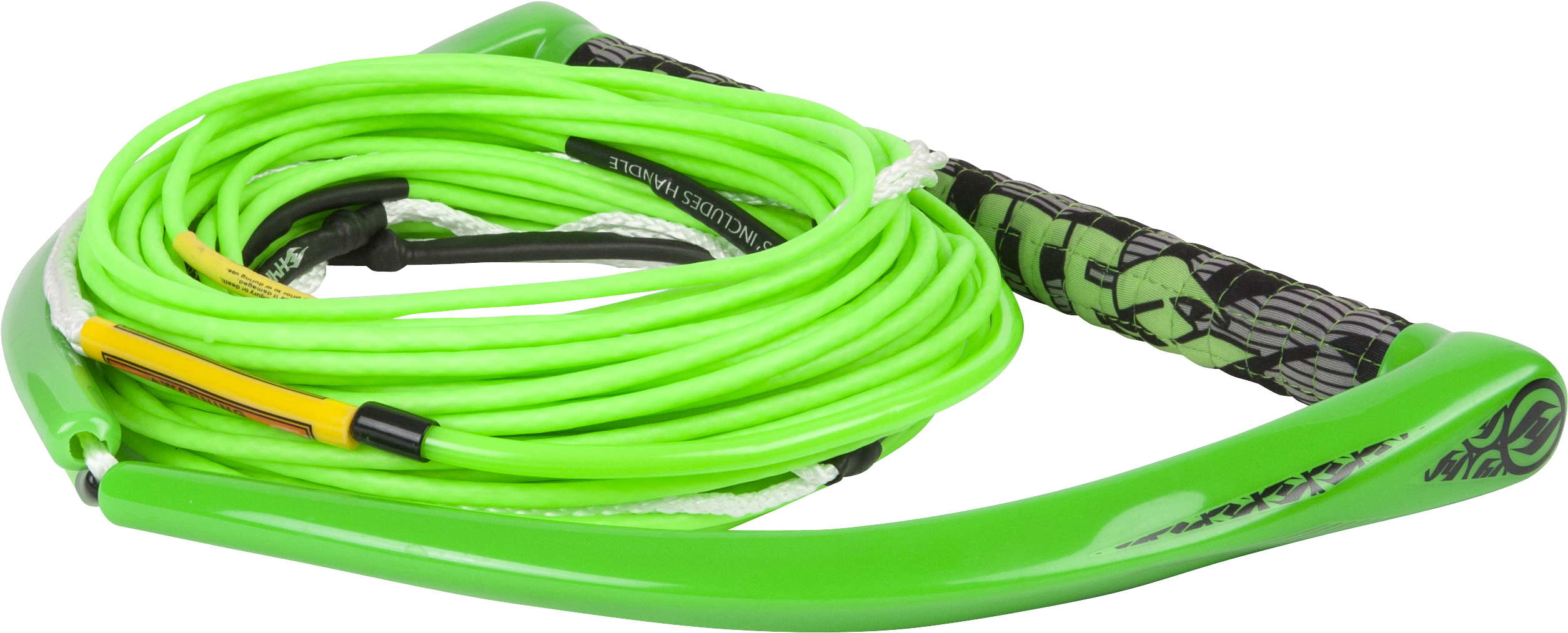 Hyperlite Team A Line Package Green - 20 Ft Knotted Surf Rope (2800x1240), Png Download
