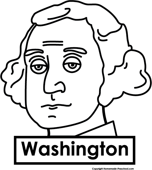 Click To Save Image - George Washington Simple Drawing (533x594), Png Download
