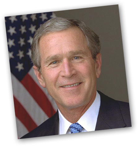 George W - Bush - - George W Bush (446x472), Png Download