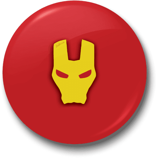 Iron Man Badge - Ironman Escudo (528x528), Png Download