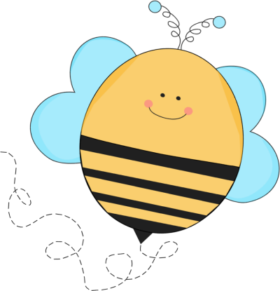 Bee Clipart Cute Butterfly - Cute Spring Clip Art (400x415), Png Download
