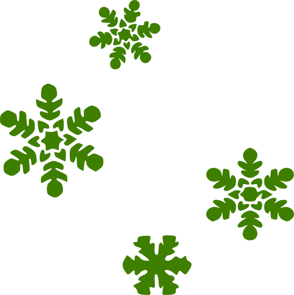 How To Set Use Green Snow Flakes Clipart - Draw A Tiny Snowflake (594x596), Png Download