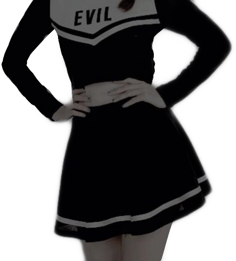 Team Evil Cheerleading Set (480x530), Png Download