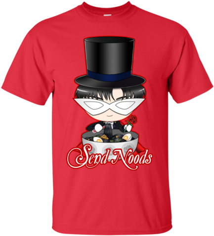 Tuxedo Mask Send Noods Basic Tee - Black Gun American Flag - Rifle Weapon Firearm 2nd (480x480), Png Download