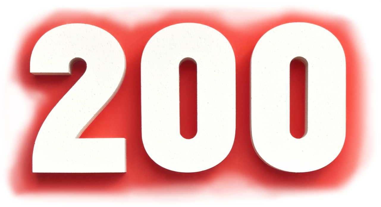 Number 200 (1280x720), Png Download