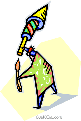 Fireworks Royalty Free Vector Clip Art Illustration - Explosive (323x480), Png Download