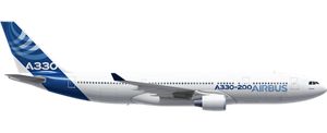 Key Figures - Airbus A330 Side View (300x122), Png Download
