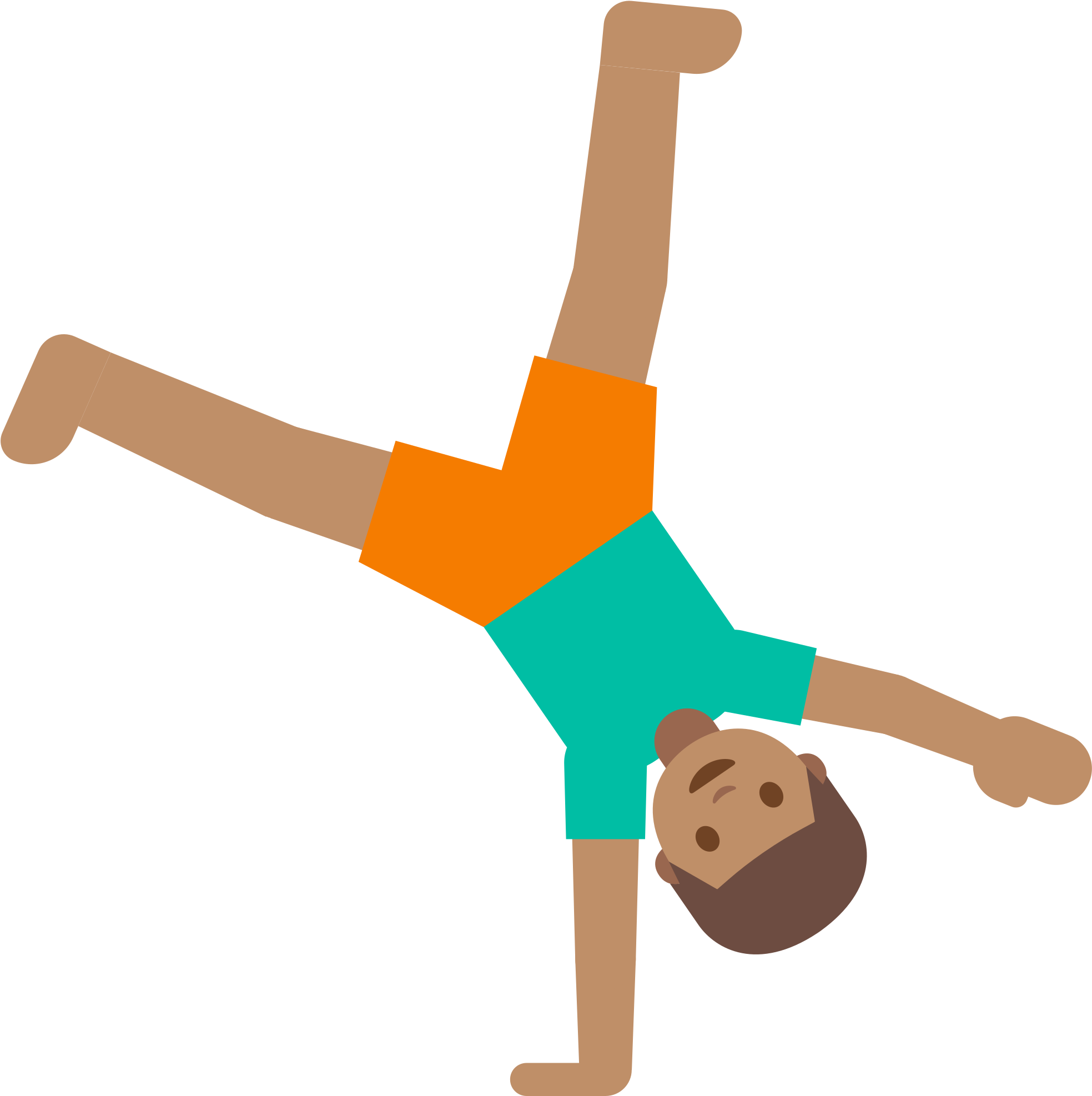 Open - Gymnastic Emoji (2000x2000), Png Download