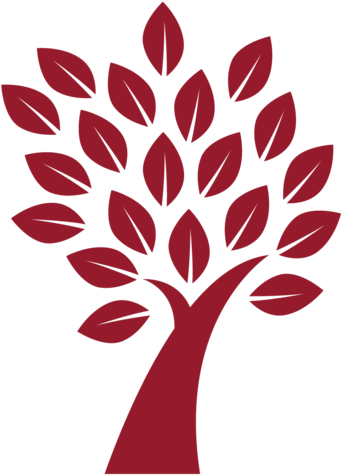 Red Tree Study (384x500), Png Download