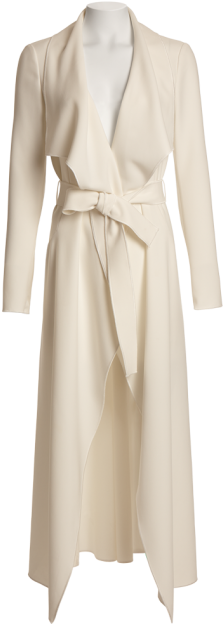 Tech Draped Belted Duster - Poplin (509x677), Png Download