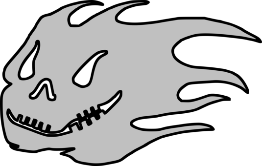 Human Skull Symbolism Ghost Snout Computer Icons - รูป ผี การ์ตูน Png (535x340), Png Download