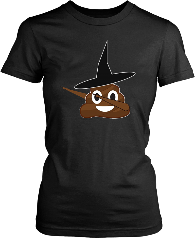 Poop Emoji Witch Hat Dabbing Dance Halloween T-shirt - Too Peopley Outside Shirt (960x960), Png Download