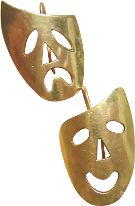 Taxco Sterling Silver 925 Artist Hand Made Comedy Tragedy - Taxco (421x421), Png Download