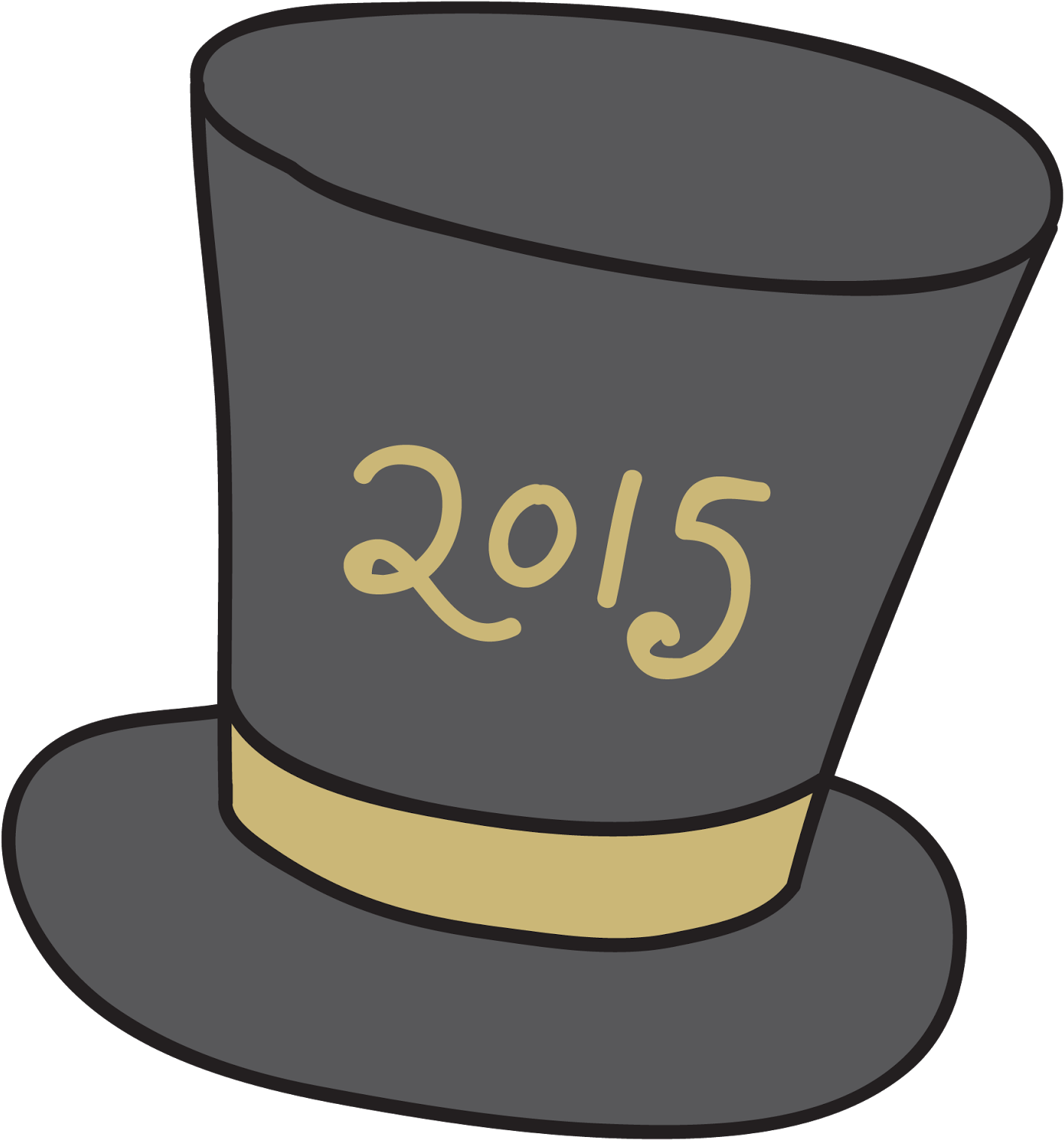 New Year Clipart Top Hat (1479x1600), Png Download