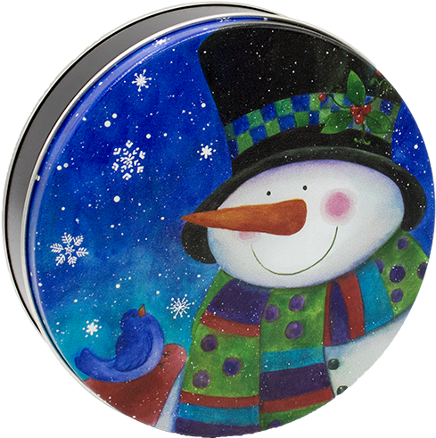 Top Hat Snowman Gift Tin Quantity(12) (500x500), Png Download