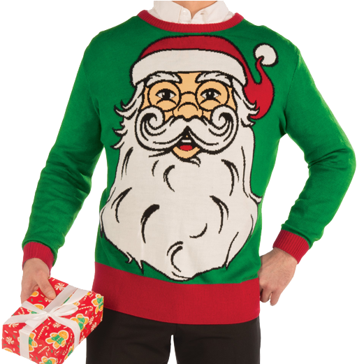 Big Santa Sweater {medium} - Men Costumes Funnys Adults (520x520), Png Download