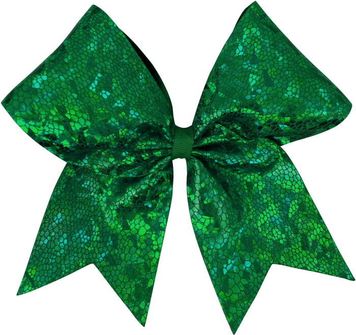 Kelly Green Cracked Ice I Love Cheer® Hair Bow - Hair (1000x1000), Png Download