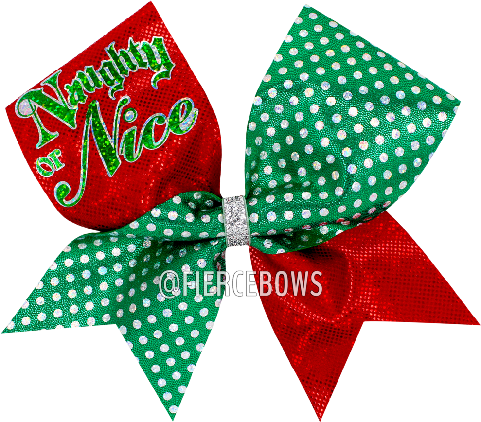 Naughty Or Nice Christmas Bow - Christmas Day (1024x1024), Png Download